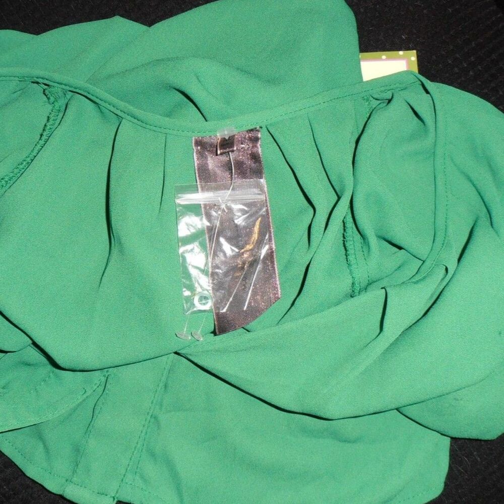 NWT Alice Moon XL Green Blouse Puff Sleeve Lightweight Career Top 🌿 - Picture 4 of 4